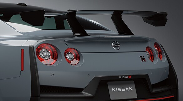 2024 Nissan GT-R NISMO rear detail showing spoiler.