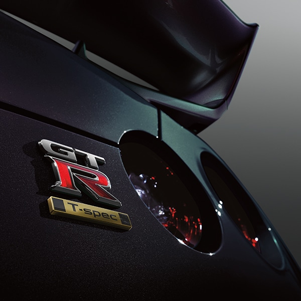 2024 Nissan GT-R T-spec detail view showing unique badging.