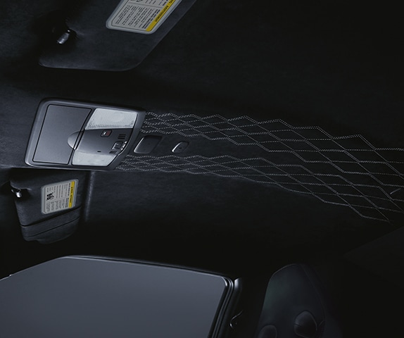 2024 Nissan GT-R T-spec interior showing Alcantara® trim.