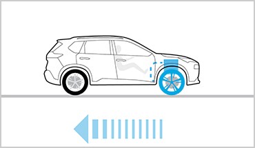 2022 Nissan Kicks illustration showing intelligent engine brake technology