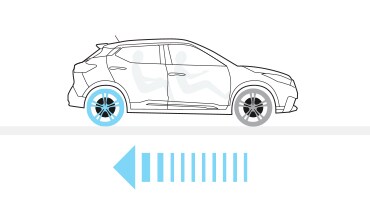 2022 Nissan Kicks illustration showing Advanced Braking Technology