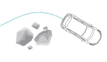 2022 Nissan Kicks illustration showing Vehicle Dynamic Control technology