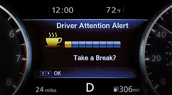 2022 Nissan Kicks Intelligent Driver Alertness display