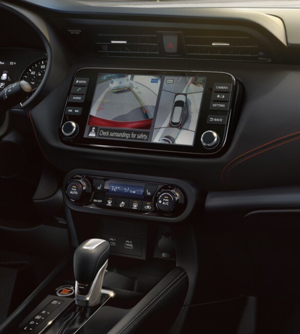 Nissan Kicks Showing Intelligent Around View Monitor in Touchscreen Display