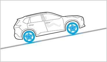 2023 Nissan Kicks illustration showing hill start assist technology
