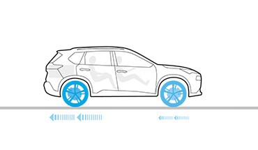 2023 Nissan Kicks illustration showing Advanced Braking Technology