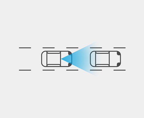2023 Nissan Kicks showing Nissan Intelligent Mobility sensors monitoring traffic ahead