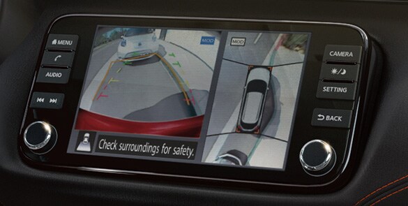 2023 Nissan Kicks intelligent around view monitor on touchscreen