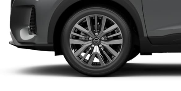 2023 Nissan Kicks showing 17-inch aluminium-alloy wheels