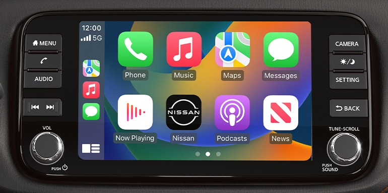 2024 Nissan Kicks touch screen showing Apple Carplay screen