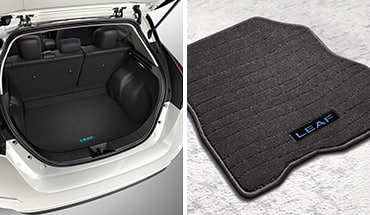2023 Nissan LEAF carpeted cargo area protector and floor mats