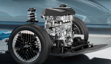 2024 Nissan LEAF closeup of electric motor