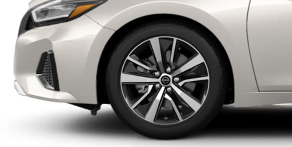 2023 Nissan Maxima 18-inch machine-finished aluminum-alloy wheels.
