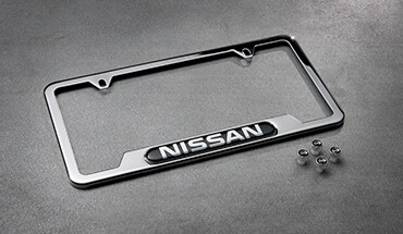 2022 Nissan Murano Nissan chrome license plate frame and valve stem caps package