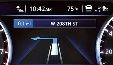 2022 Nissan Murano advanced drive-assist display showing turn-by-turn directions