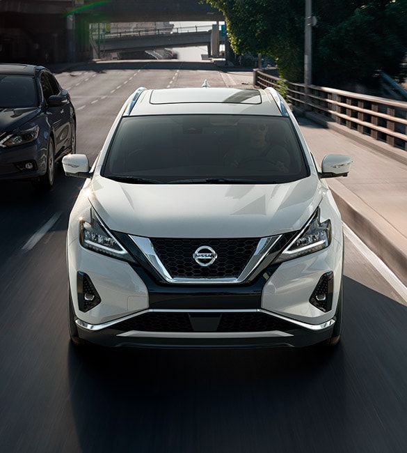 2022 Nissan Murano Seen from front on highway to illustrate V6 engine
