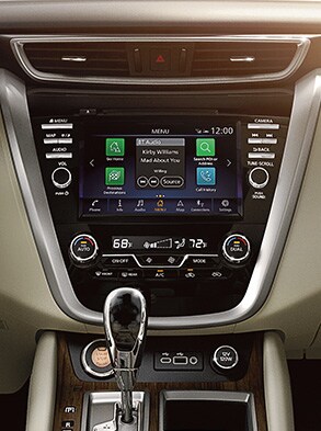 2022 Nissan Murano showing premium dashboard center console controls and touch-screen