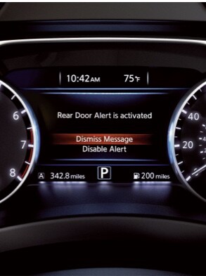 Rear Door Alert Notification In Dashboard