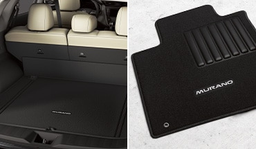 2023 Nissan Murano carpeted floor mats and carpeted cargo area protector.