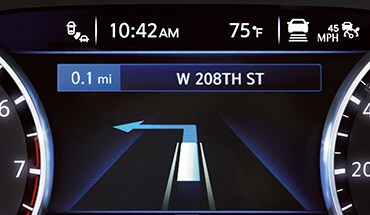 2023 Nissan Murano advanced drive-assist display showing turn-by-turn directions.