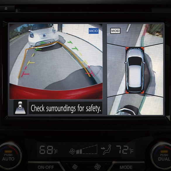 2024 Nissan Murano touch-screen showing Intelligent Around View Monitor