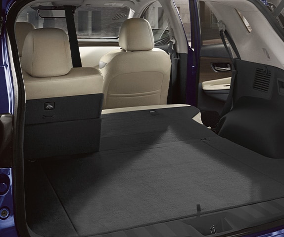 2024 Nissan Murano interior view showing cargo area with seat folded down