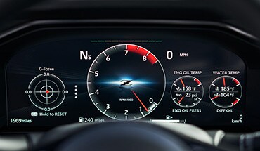 2023 Nissan Z 12.3-inch digital display in sport mode.