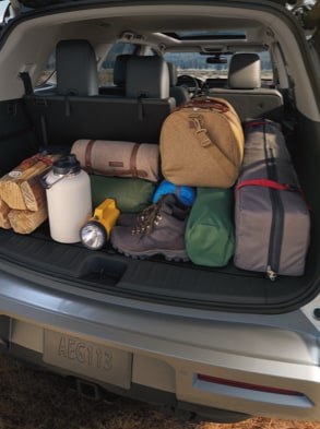2023 Nissan Pathfinder cargo area with camping gear