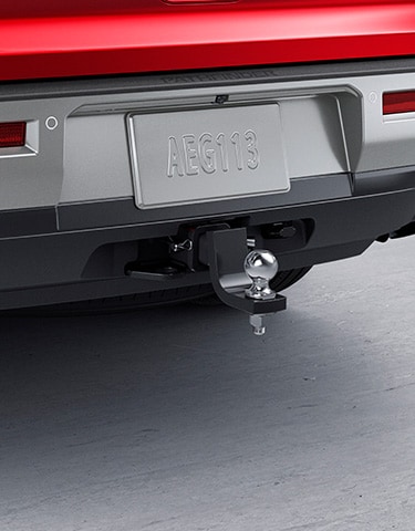 2024 Nissan Pathfinder showing tow hitch receiver class II.