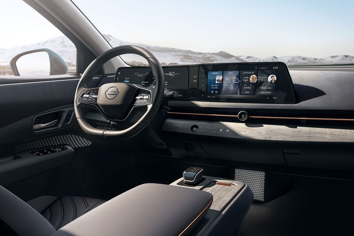 Nissan ARIYA front dash and digital touch displays