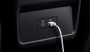2022 Nissan Rogue dual rear USB charging ports.