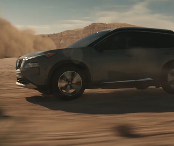 2023 Nissan Rogue crossover SUV showcasing off-road driving capabilities
