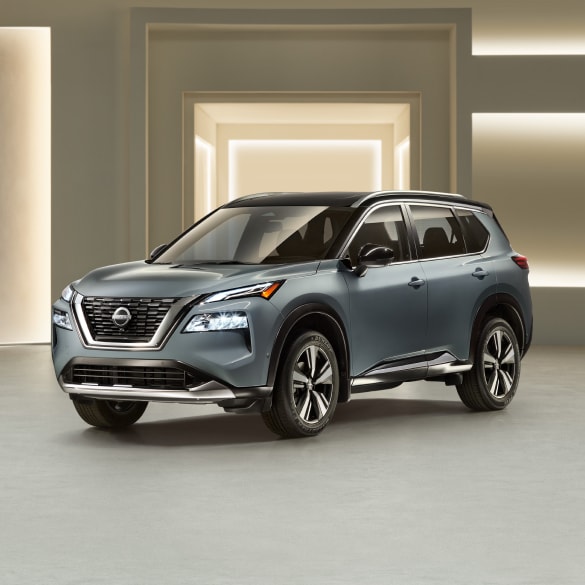 2023 Nissan Rogue in grey color with black roof