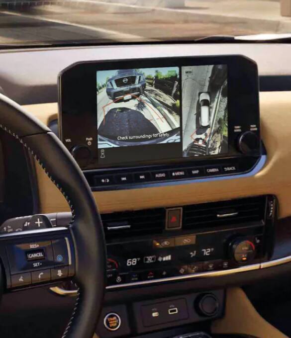 2023 Nissan Rogue available Intelligent Around View Monitor with Class-Exclusive Moving Object Detection 