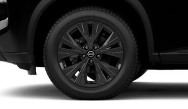 2023 Nissan Rogue Midnight Edition 18 inch Gloss black aluminum-alloy wheels.