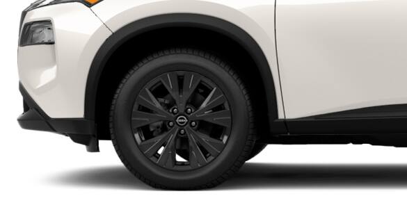 2023 Nissan Rogue 18-inch gloss black aluminum-alloy wheels. 
