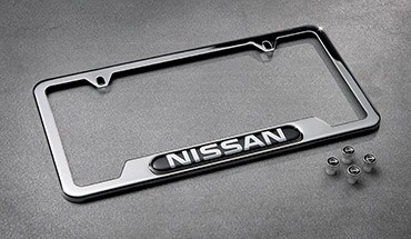 2022 Nissan Rogue Sport Nissan stainless steel license plate frame and valve stem caps package