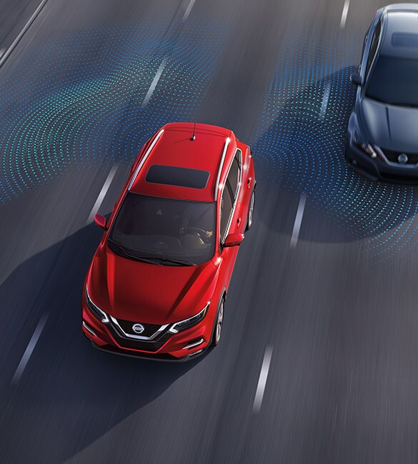 2022 Nissan Rogue Sport Illustration Of Safety Shield 360 Sensors Detecting Cars In The Blind Spots