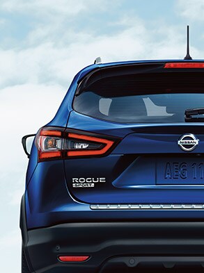 2022 Nissan Rogue Sport seen from behind showing taillights