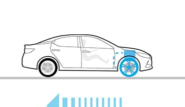 2022 Nissan Sentra illustration showing Intelligent Engine Brake technology.