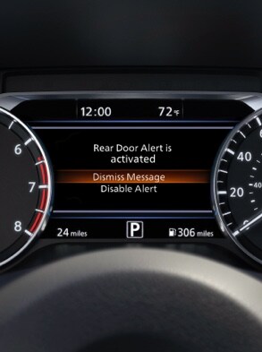 2022 Nissan Sentra Rear Door Alert Display