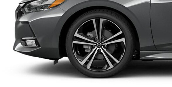 2022 Nissan Sentra 18-inch aluminum-alloy wheels.