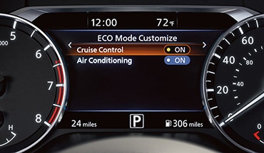 2023 Nissan Sentra gauge screen showing eco mode.