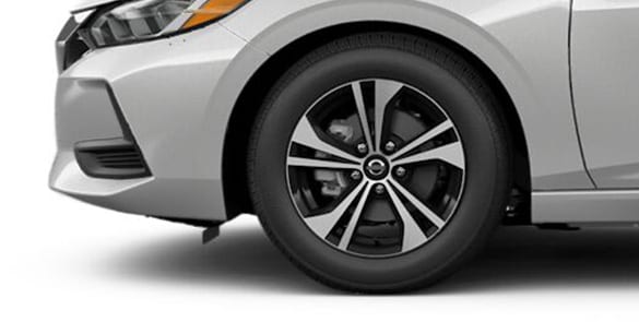 2023 Nissan Sentra SV 16-inch aluminum-alloy wheels.