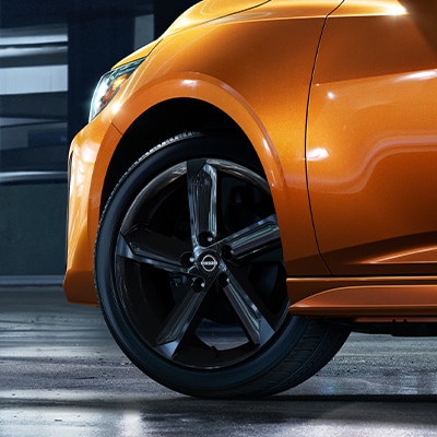 2024 Nissan Sentra available 18-inch black aluminum-alloy wheels.