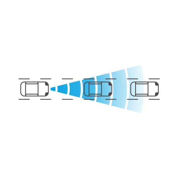 2024 Nissan Sentra illustration showing Intelligent Forward Collision Warning technology.