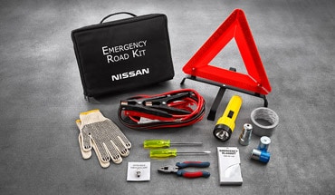 2022 Nissan Versa emergency road kit.