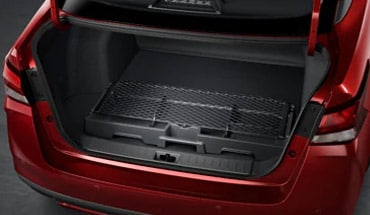 2022 Nissan Versa sliding trunk organizer tray.