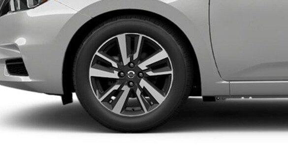2022 Nissan Versa 16-inch aluminum-alloy wheels.