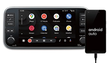 2023 Nissan Versa touch-screen showing Android Auto™ apps.